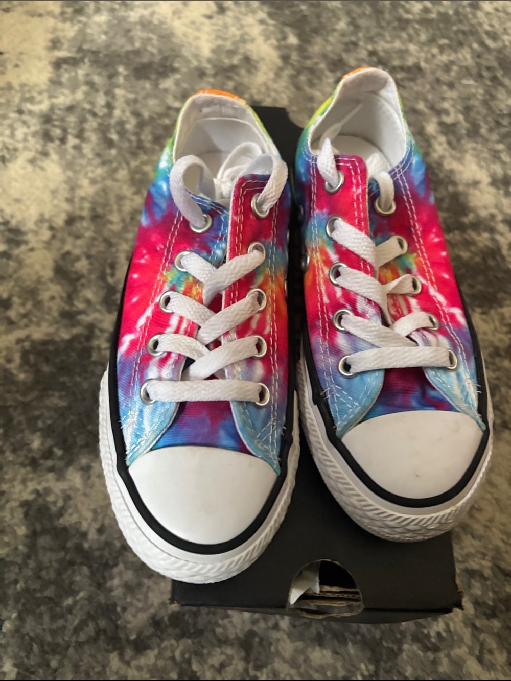 Converse Kids Multicolor Tie-Dye Low Top Sneakers - Pink, Blue, Yellow